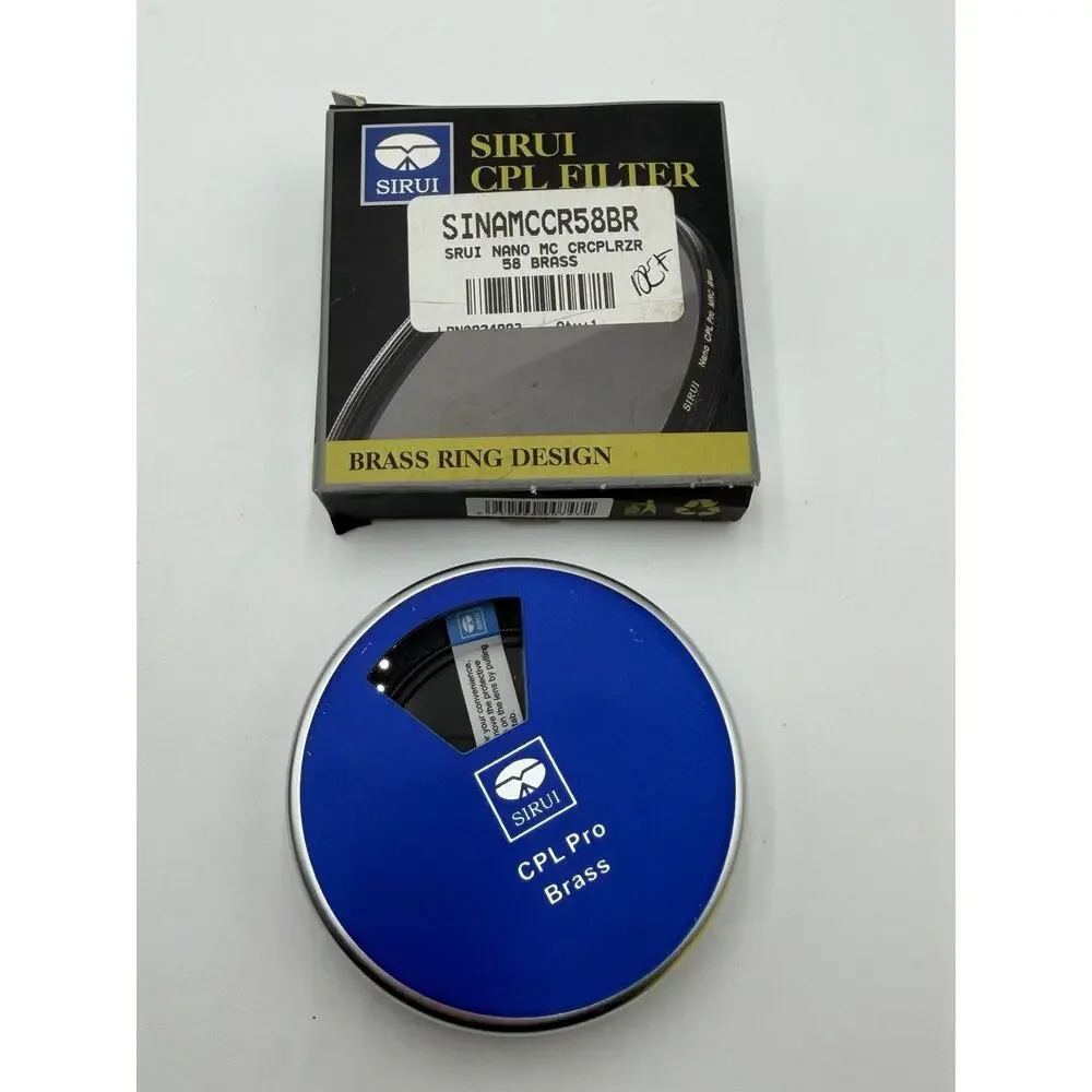 Sirui 58mm Nano MC Circular Polarizer Filter, Brass Ring
